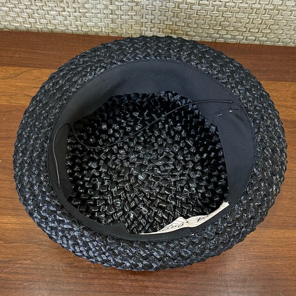 VTG 1960s Suzi B Black Raffia Straw Bubble Hat main image 11